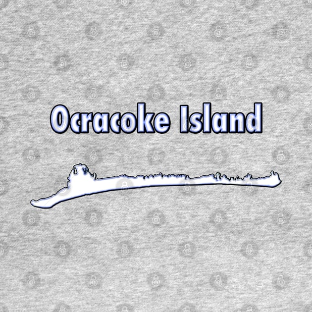 Ocracoke Island Map Outline by Trent Tides